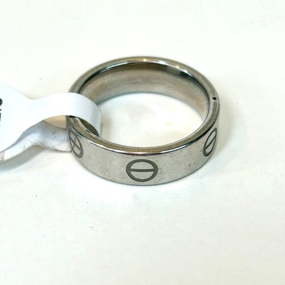 🌟NWT Elegant Stainless Steel Unisex Fashion Ring - Size 7 Silver Tone - Picture 3 of 3